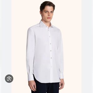 NWT Kiton KNT White Cotton Blend Overshirt